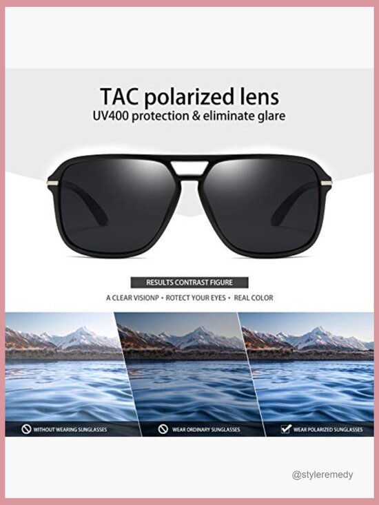 Polarized Sunglasses with Plastic Frame, UV Protection, Aviator Style